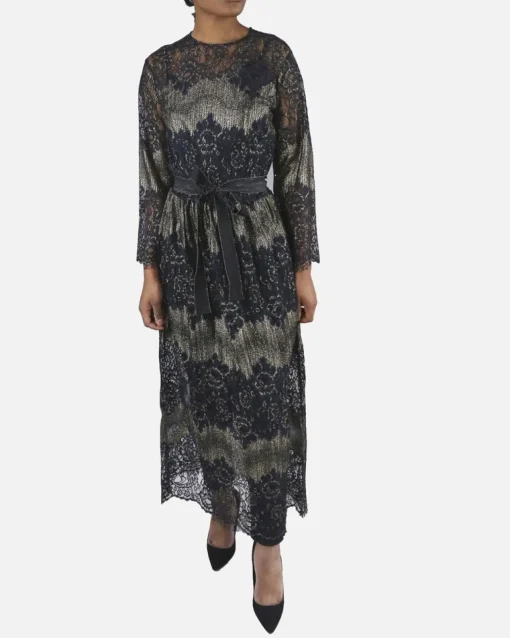 La Piscine Paris Robe e et dorée en dentelle Isabelle Blanche*Femme Robes