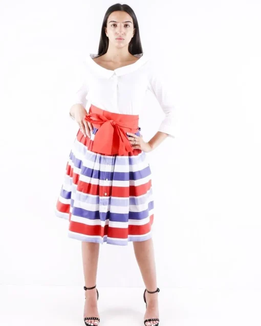 La Piscine Paris Robe chemise he à col à pointe et imprimée à détails plissés Sara Roka*Femme Robes