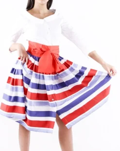 La Piscine Paris Robe chemise he à col à pointe et imprimée à détails plissés Sara Roka*Femme Robes