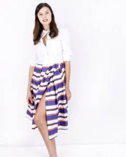 La Piscine Paris Robe chemise he imprimée à détails plissés Sara Roka*Femme Robes