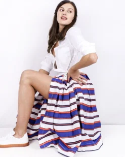 La Piscine Paris Robe chemise he imprimée à détails plissés Sara Roka*Femme Robes