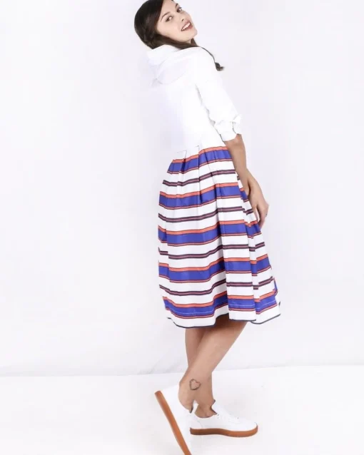 La Piscine Paris Robe chemise he imprimée à détails plissés Sara Roka*Femme Robes
