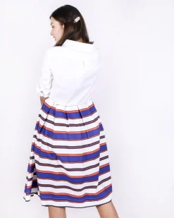 La Piscine Paris Robe chemise he imprimée à détails plissés Sara Roka*Femme Robes