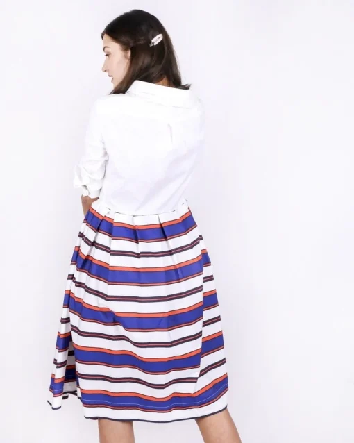 La Piscine Paris Robe chemise he imprimée à détails plissés Sara Roka*Femme Robes