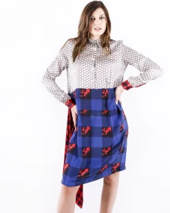 La Piscine Paris Robe chemise e déstructurée à imprimé fantaisie Michel Klein*Femme Robes