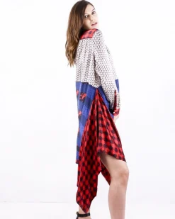 La Piscine Paris Robe chemise e déstructurée à imprimé fantaisie Michel Klein*Femme Robes