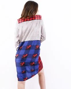 La Piscine Paris Robe chemise e déstructurée à imprimé fantaisie Michel Klein*Femme Robes