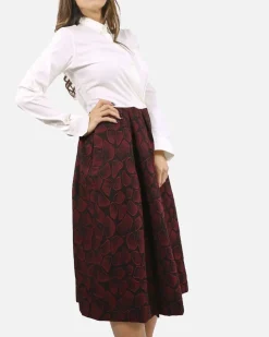 La Piscine Paris Robe chemisier jupon boule effet jacquard Sara Roka*Femme Robes