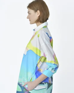 La Piscine Paris Robe chemisier motif abstrait Sara Roka*Femme Robes