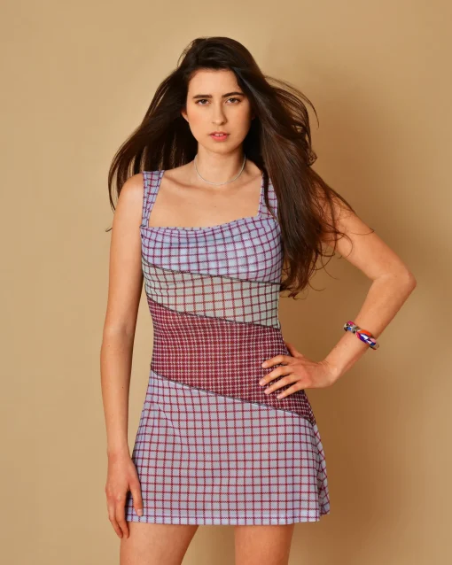La Piscine Paris Robe courte à imprimé à carreaux Miaou*Femme Robes