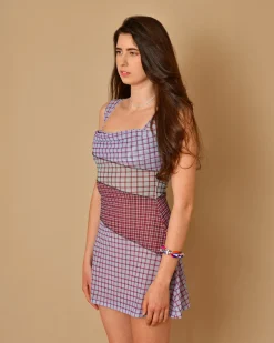 La Piscine Paris Robe courte à imprimé à carreaux Miaou*Femme Robes