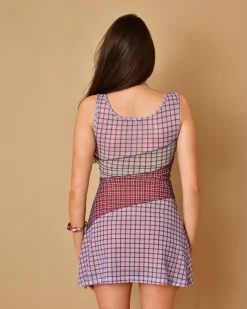 La Piscine Paris Robe courte à imprimé à carreaux Miaou*Femme Robes