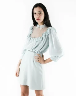 La Piscine Paris Robe courte amovible en mousseline lamé Elisabetta Franchi*Femme Robes
