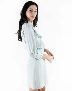 La Piscine Paris Robe courte amovible en mousseline lamé Elisabetta Franchi*Femme Robes