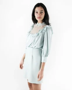 La Piscine Paris Robe courte amovible en mousseline lamé Elisabetta Franchi*Femme Robes