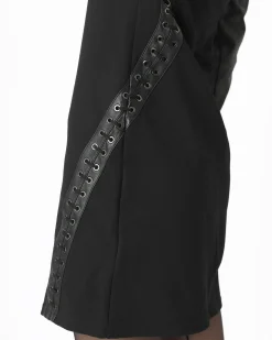 La Piscine Paris Robe crayon avec empiècement et tressage en cuir Balmain*Femme Robes