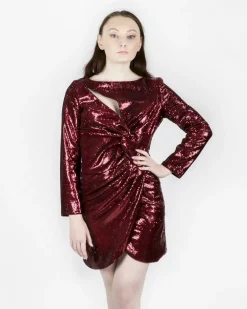 La Piscine Paris Robe drapée magenta à sequins SPACE SIMONA CORSELLINI*Femme Robes