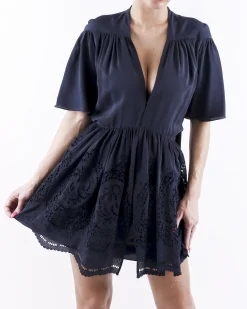 La Piscine Paris Robe empire en soie et dentelle Stella McCartney*Femme Robes