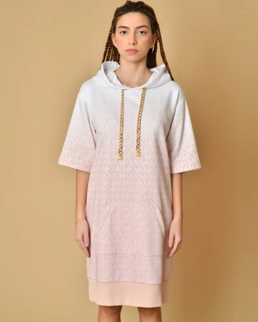 La Piscine Paris Robe en coton imprimé à capuche Michael Kors*Femme Robes