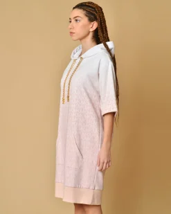 La Piscine Paris Robe en coton imprimé à capuche Michael Kors*Femme Robes