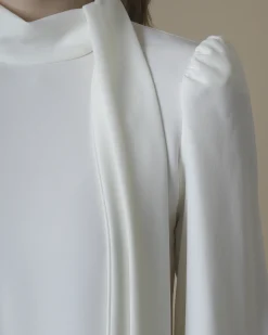 La Piscine Paris Robe en crêpe à col à nouer P.A.R.O.S.H*Femme Robes