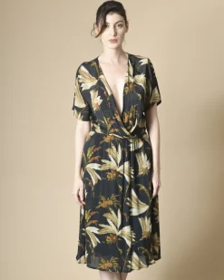 La Piscine Paris Robe en crêpe à imprimé fleuri Diega*Femme Robes
