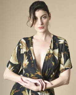 La Piscine Paris Robe en crêpe à imprimé fleuri Diega*Femme Robes