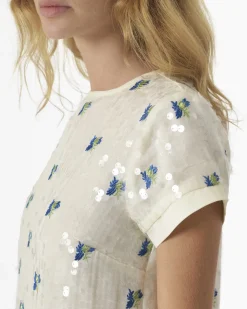 La Piscine Paris Robe en crêpe à broderies floral et sequins SVNTY*Femme Robes