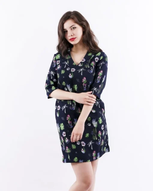 La Piscine Paris Robe en crêpe à imprimé floral SVNTY*Femme Robes