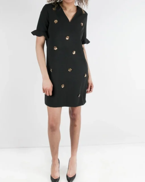 La Piscine Paris Robe en crêpe à broderies fleurs SVNTY*Femme Robes