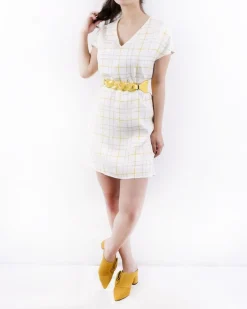 La Piscine Paris Robe en crêpe satiné à carreaux SVNTY*Femme Robes