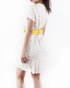 La Piscine Paris Robe en crêpe satiné à carreaux SVNTY*Femme Robes
