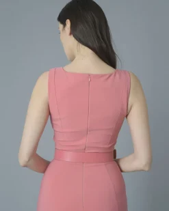 La Piscine Paris Robe en crêpe stretch avec ceinture Elisabetta Franchi*Femme Robes