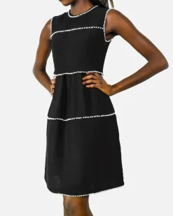 La Piscine Paris Robe en crêpe texturé à perle nacré Edward Achour*Femme Robes