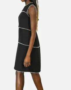 La Piscine Paris Robe en crêpe texturé à perle nacré Edward Achour*Femme Robes