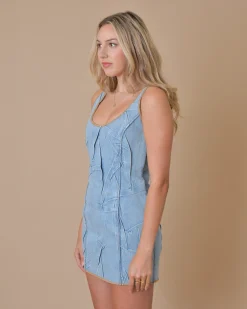 La Piscine Paris Robe en jean clair à effet froissé The Attico*Femme Robes
