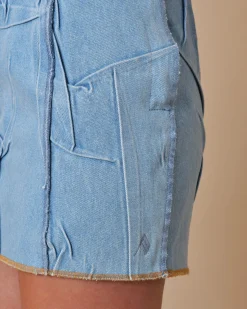 La Piscine Paris Robe en jean clair à effet froissé The Attico*Femme Robes