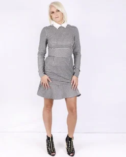 La Piscine Paris Robe en laine bicolore à carreaux Red Valentino*Femme Robes