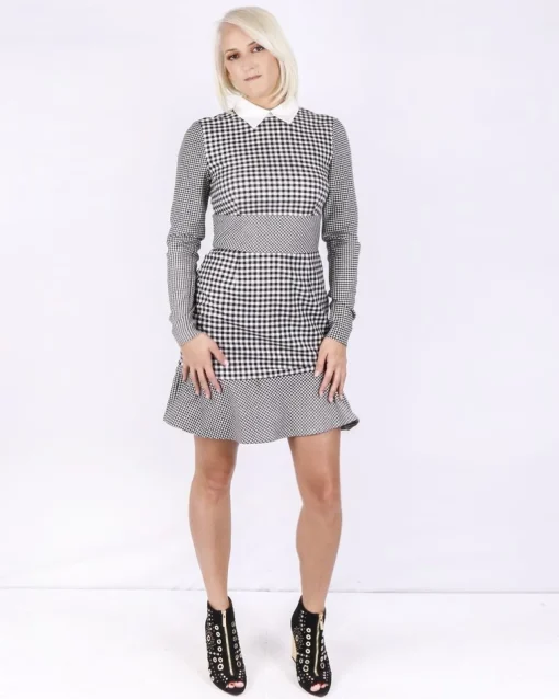 La Piscine Paris Robe en laine bicolore à carreaux Red Valentino*Femme Robes