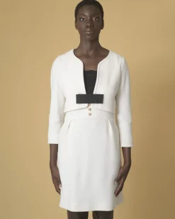 La Piscine Paris Robe en laine mélangée à empiècement Edward Achour*Femme Robes