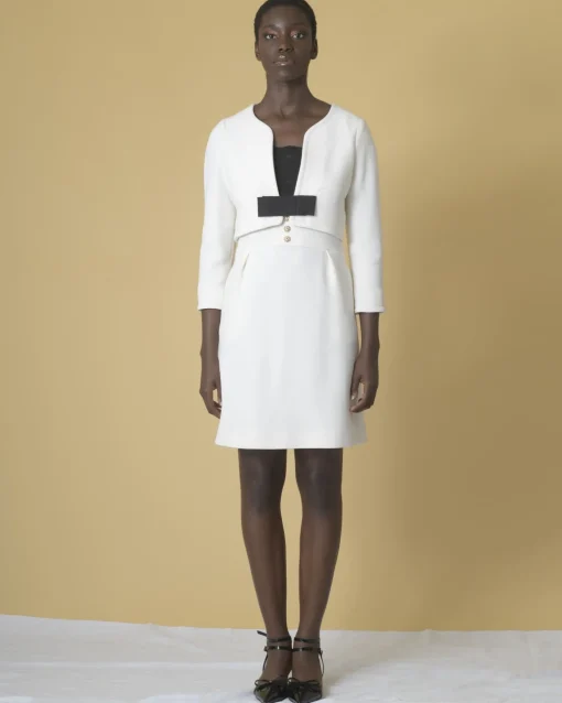 La Piscine Paris Robe en laine mélangée à empiècement Edward Achour*Femme Robes