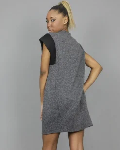 La Piscine Paris Robe en laine mélangée à empiècement en néoprène Stefano Mortari.*Femme Robes