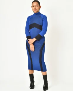 La Piscine Paris Robe en maille sportive à détail bicolore Malloni*Femme Robes