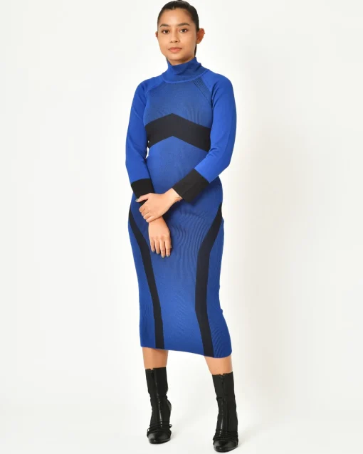 La Piscine Paris Robe en maille sportive à détail bicolore Malloni*Femme Robes