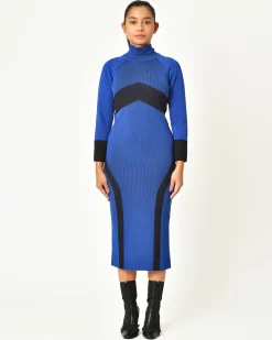 La Piscine Paris Robe en maille sportive à détail bicolore Malloni*Femme Robes