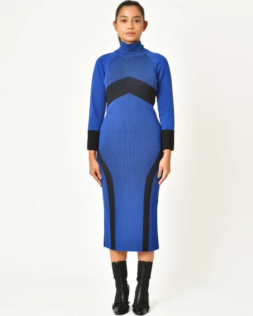 La Piscine Paris Robe en maille sportive à détail bicolore Malloni*Femme Robes