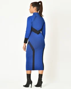 La Piscine Paris Robe en maille sportive à détail bicolore Malloni*Femme Robes