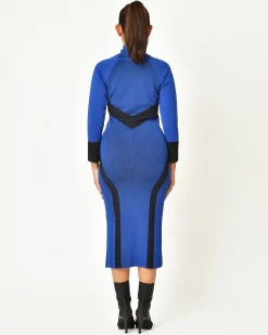 La Piscine Paris Robe en maille sportive à détail bicolore Malloni*Femme Robes