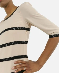 La Piscine Paris Robe en mousseline rose à galon sequin Edward Achour*Femme Robes