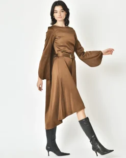 La Piscine Paris Robe en satin à empiècement Malloni*Femme Robes